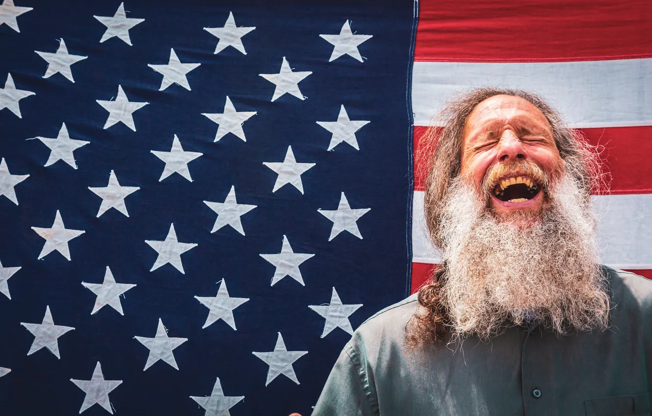 Photo wallpaper background, people, flag