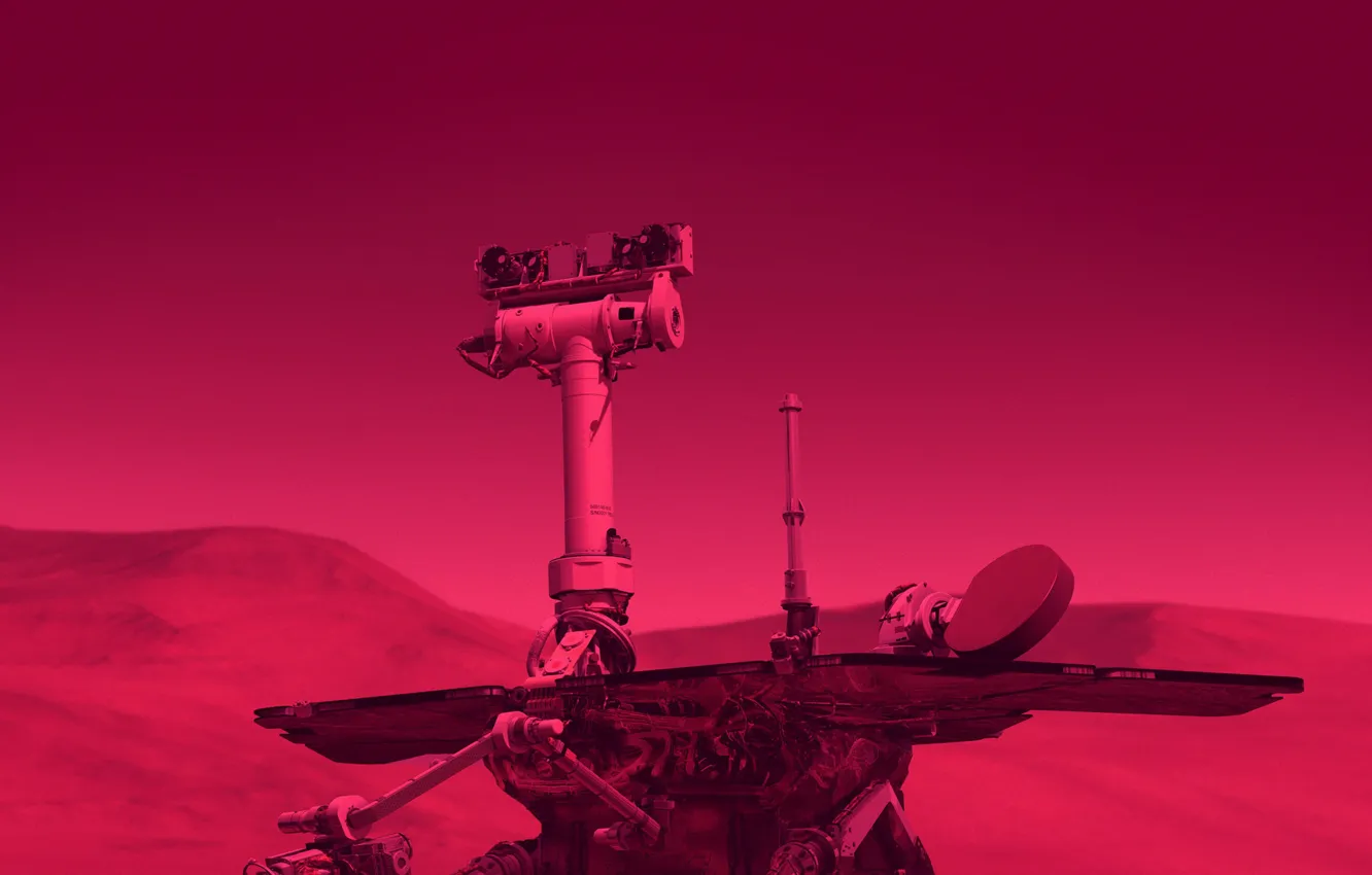 Photo wallpaper planet, Mars, the Rover, curiosity