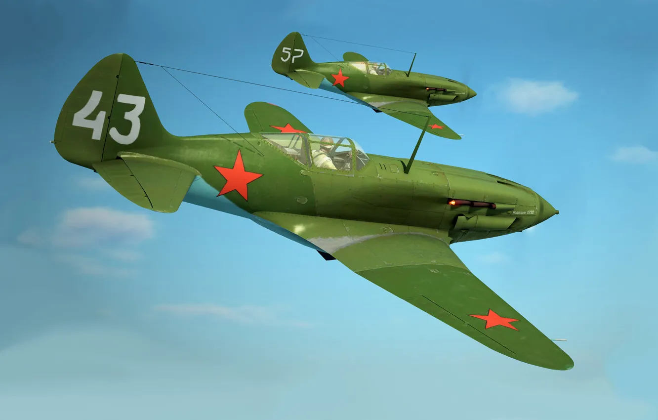Photo wallpaper USSR, OKB MiG, The MiG-3 series 24, High-altitude interceptor fighter, I-200 OKB of N.N. Polikarpov