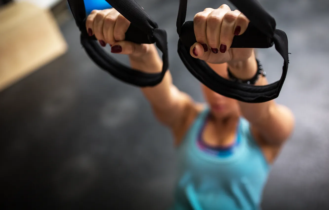 Photo wallpaper training, hoops, physical fitness