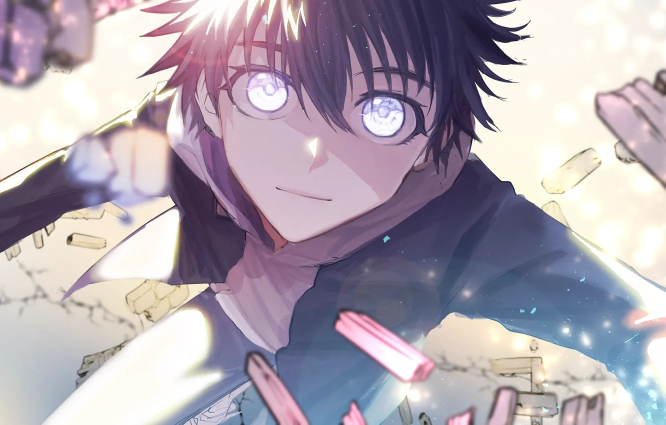 Photo wallpaper eyes, look, art, guy, index of magic, to aru majutsu no index