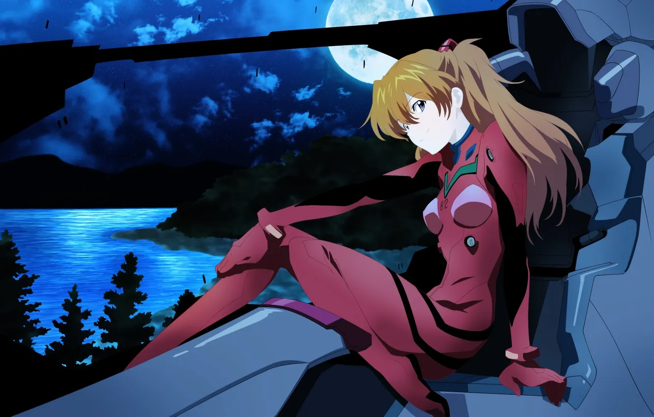 Photo wallpaper art, Evangelion, art, Asuka Langley Soryu, Asuka Langley Soryu, Eva-02, From:Rhu: Asuka Ranhura
