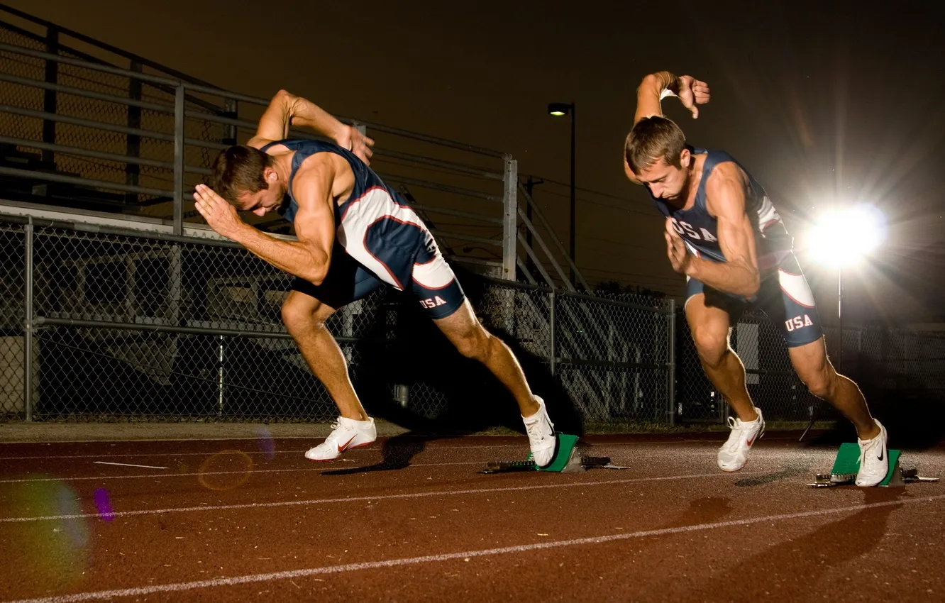Photo wallpaper sport, running, start