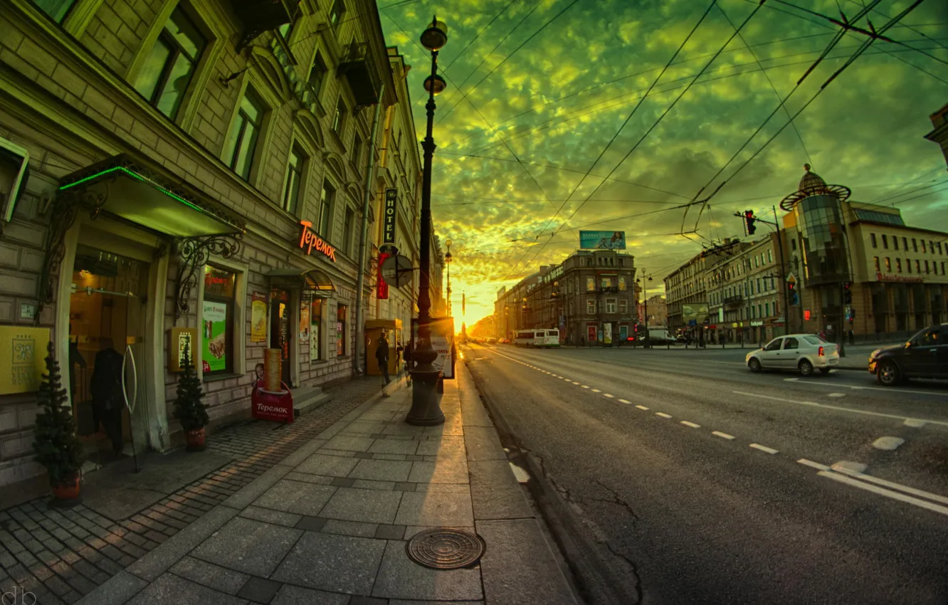 Photo wallpaper street, Avenue, Peter, Saint Petersburg, Russia, St. Petersburg