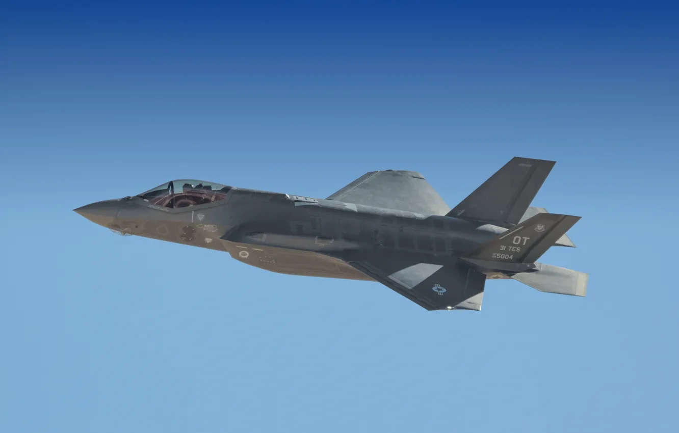 Photo wallpaper fighter, bomber, Lightning II, F-35A