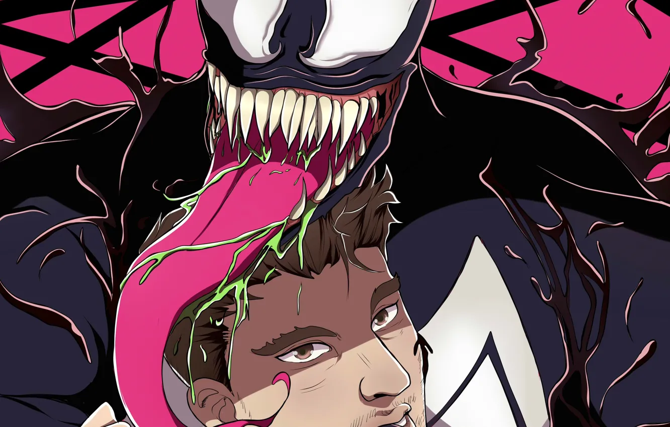 Photo wallpaper comics, Venom, Venom, Eddie Brock, by ototobo