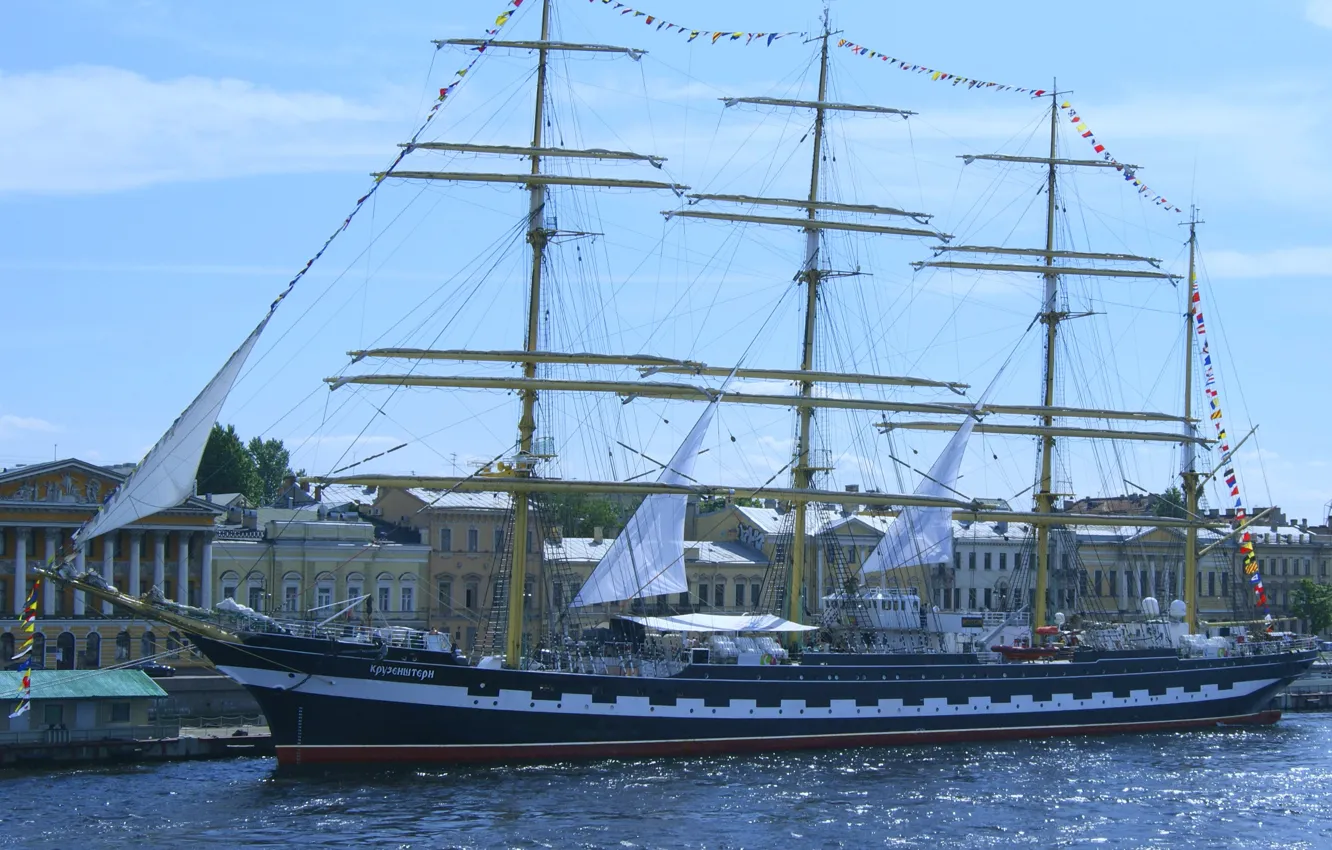Photo wallpaper ship, Kruzenshtern, sailing