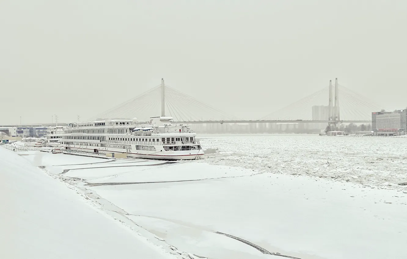 Photo wallpaper Russia, Saint Petersburg, Passenger port