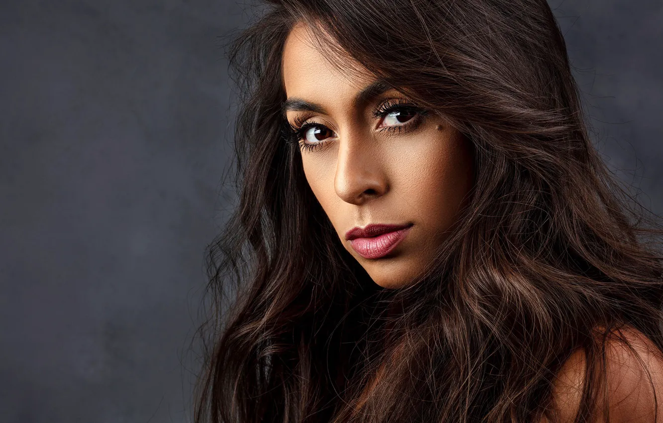 Photo wallpaper look, face, background, portrait, makeup, hairstyle, brown hair, Alexandria