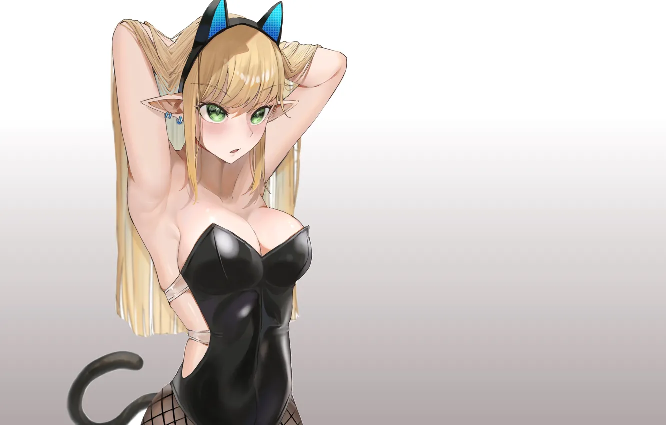 Photo wallpaper girl, hot, sexy, anime, breasts, babe, oppai, armpit