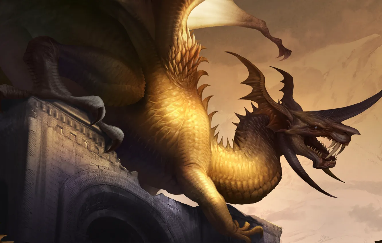 Photo wallpaper dragon, fantasy, mouth