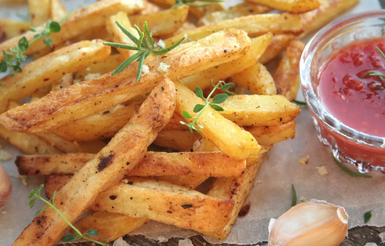 Photo wallpaper sauce, potatoes, free, adjika