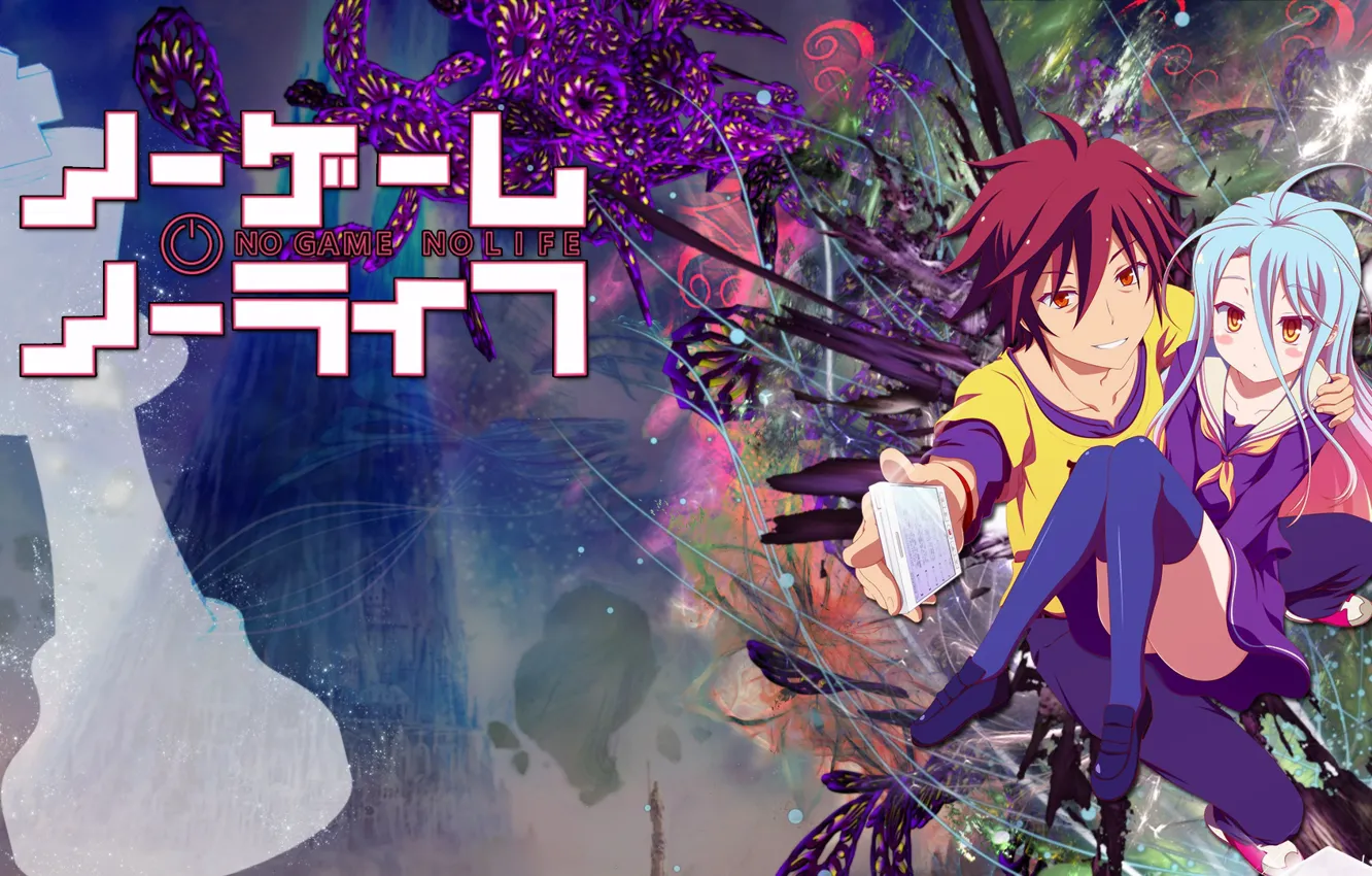 Photo wallpaper anime, art, two, No Game No Life, No Game No Life