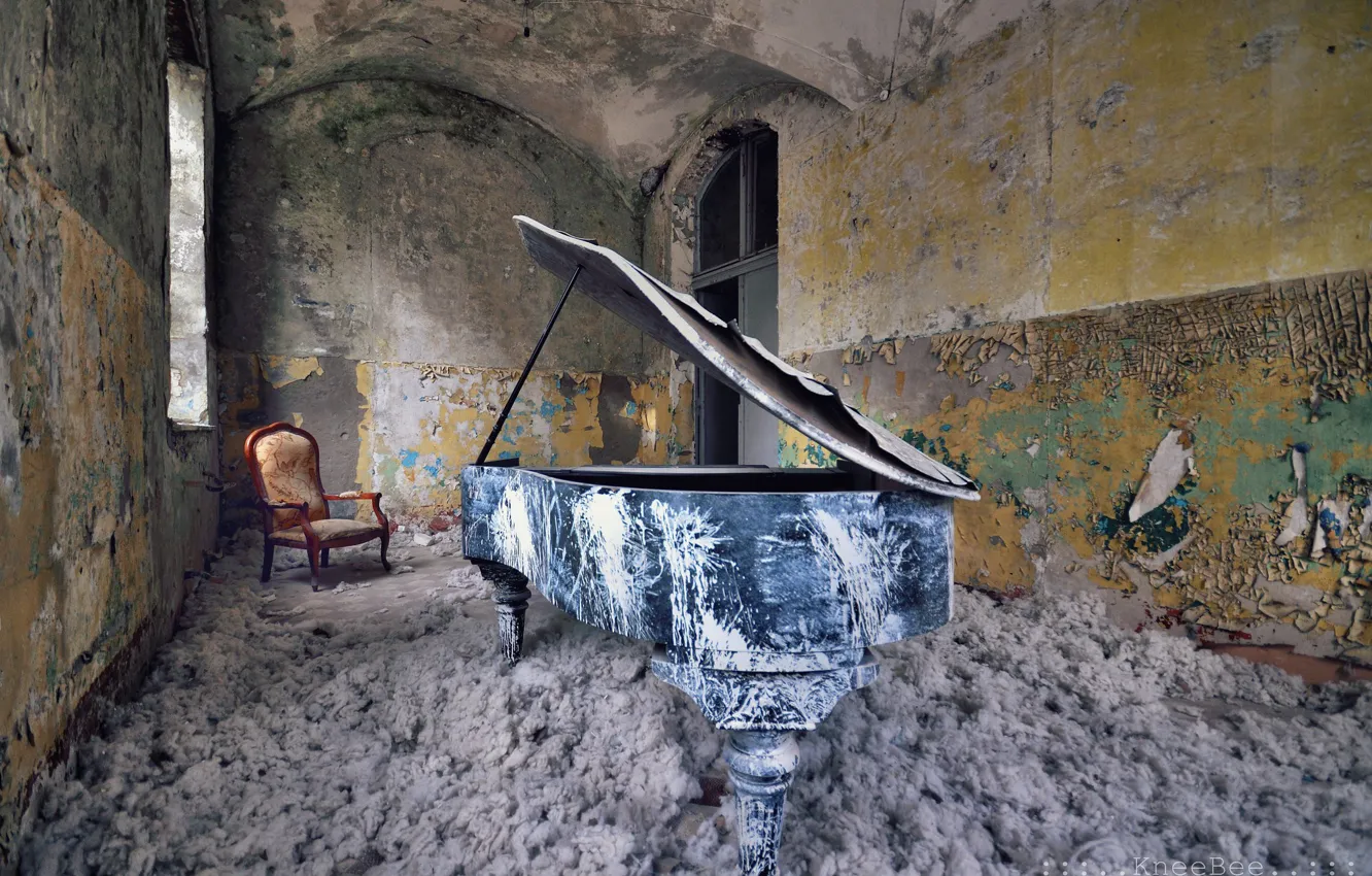 Photo wallpaper music, room, piano