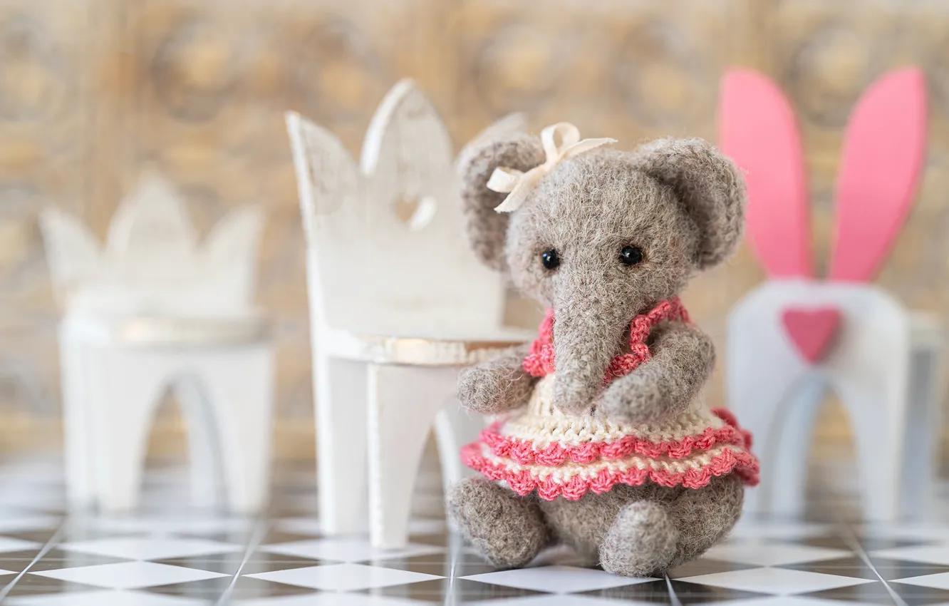 Photo wallpaper toy, elephant, skirt, elephant