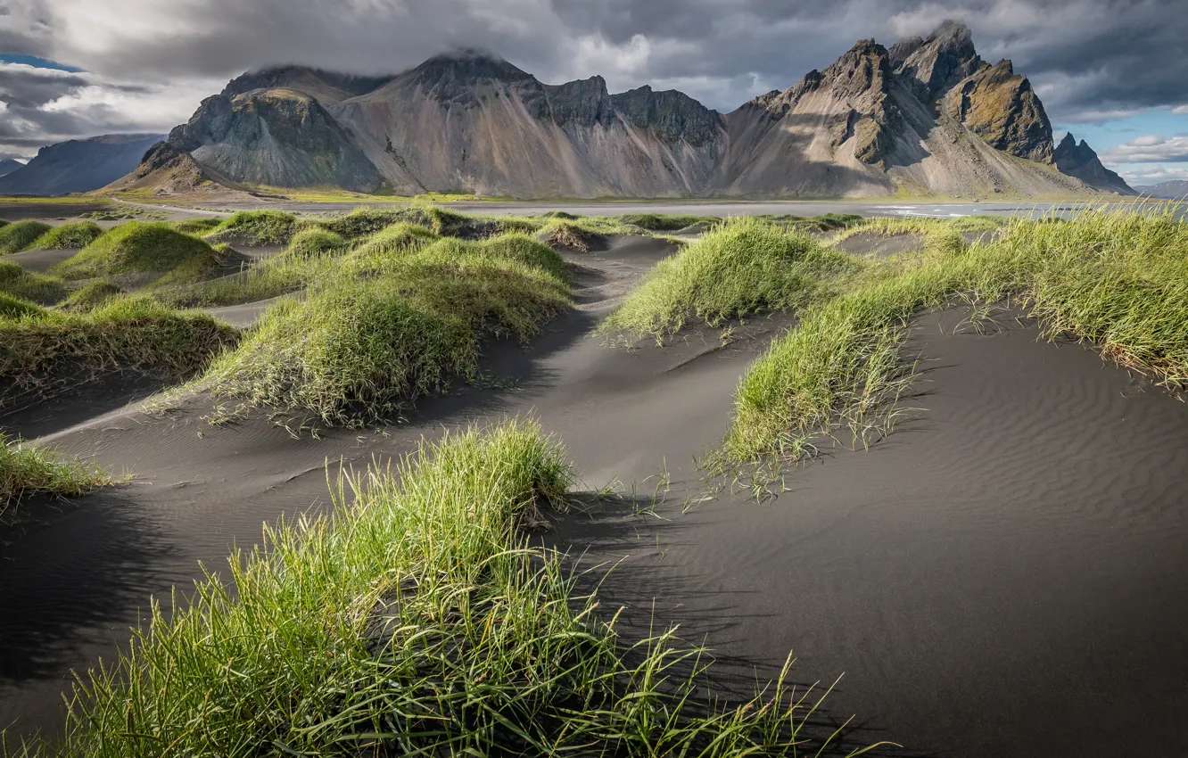 Photo wallpaper sand, shore, Iceland