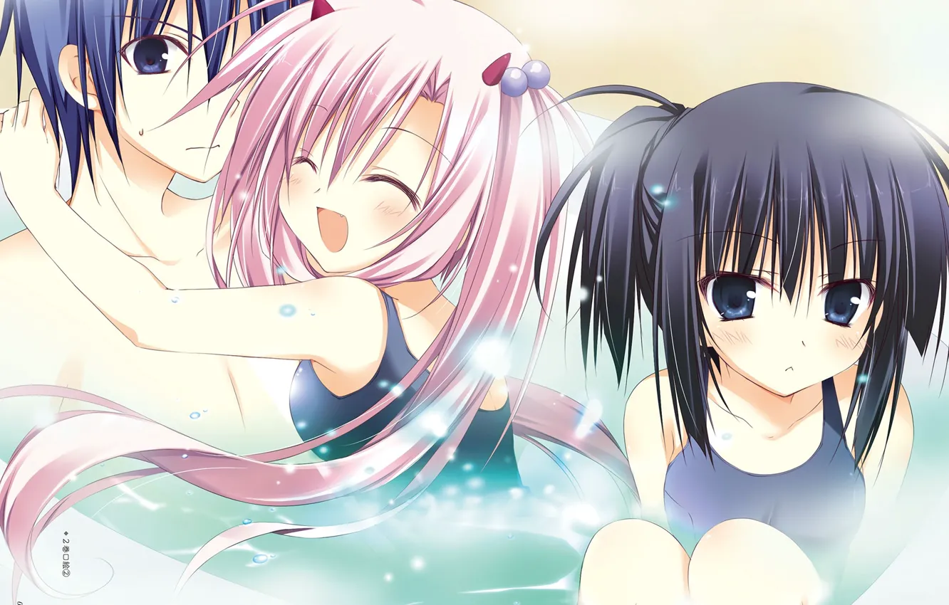 Photo wallpaper girl, girl, bath, guy, Juuoumujin no Fafnir