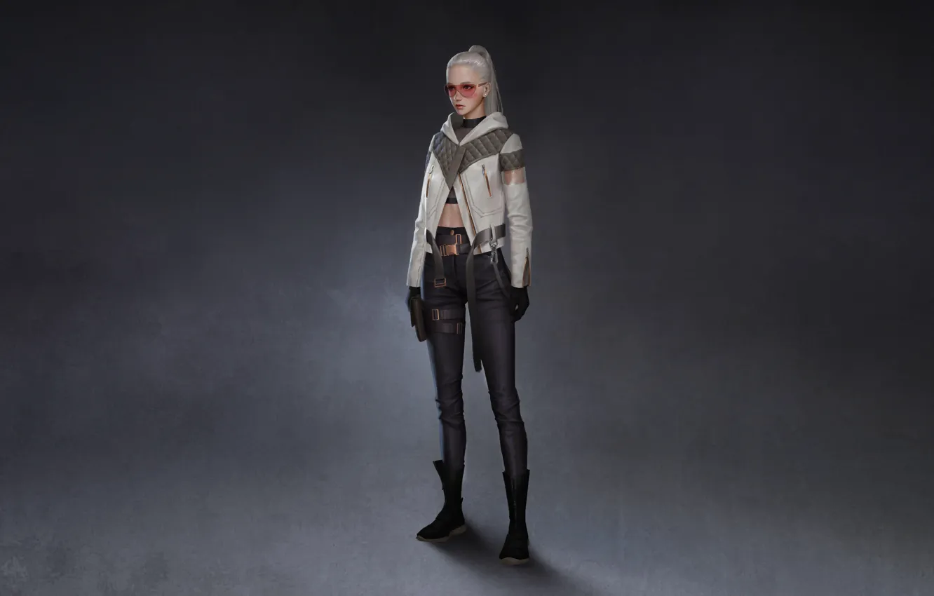 Photo wallpaper girl, fantasy, style, art, background, Illustration, Concept Art, Minimalism