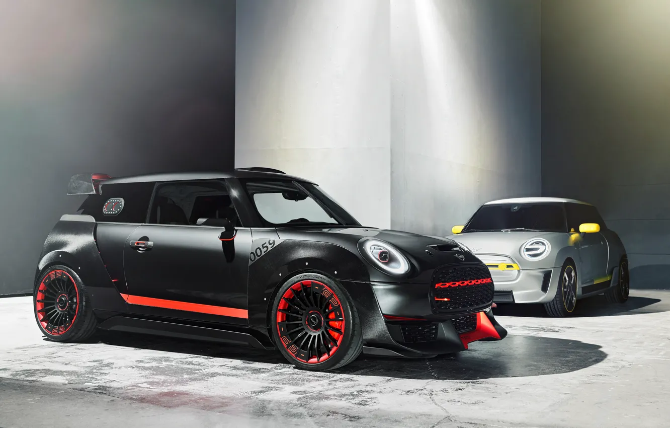 Photo wallpaper Concept, Mini, Cooper, electric, 2018, 2017, John Cooper Works GP