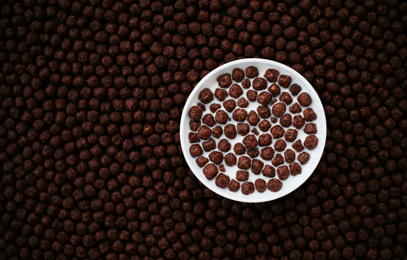 Photo wallpaper balls, chocolate, milk