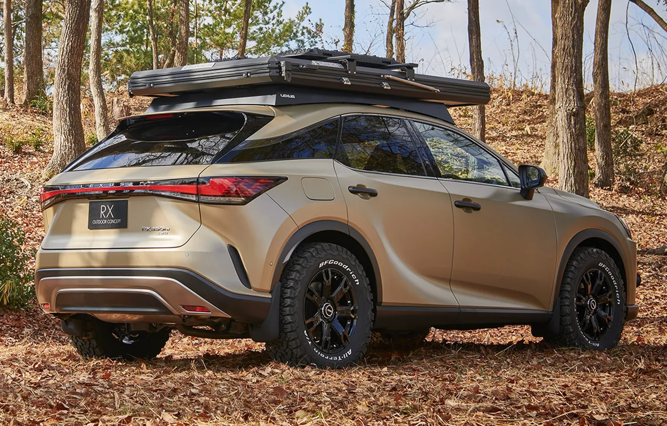 Photo wallpaper autumn, trees, foliage, Lexus, Lexus, Lexus RX, 2023, Outdoor Concept