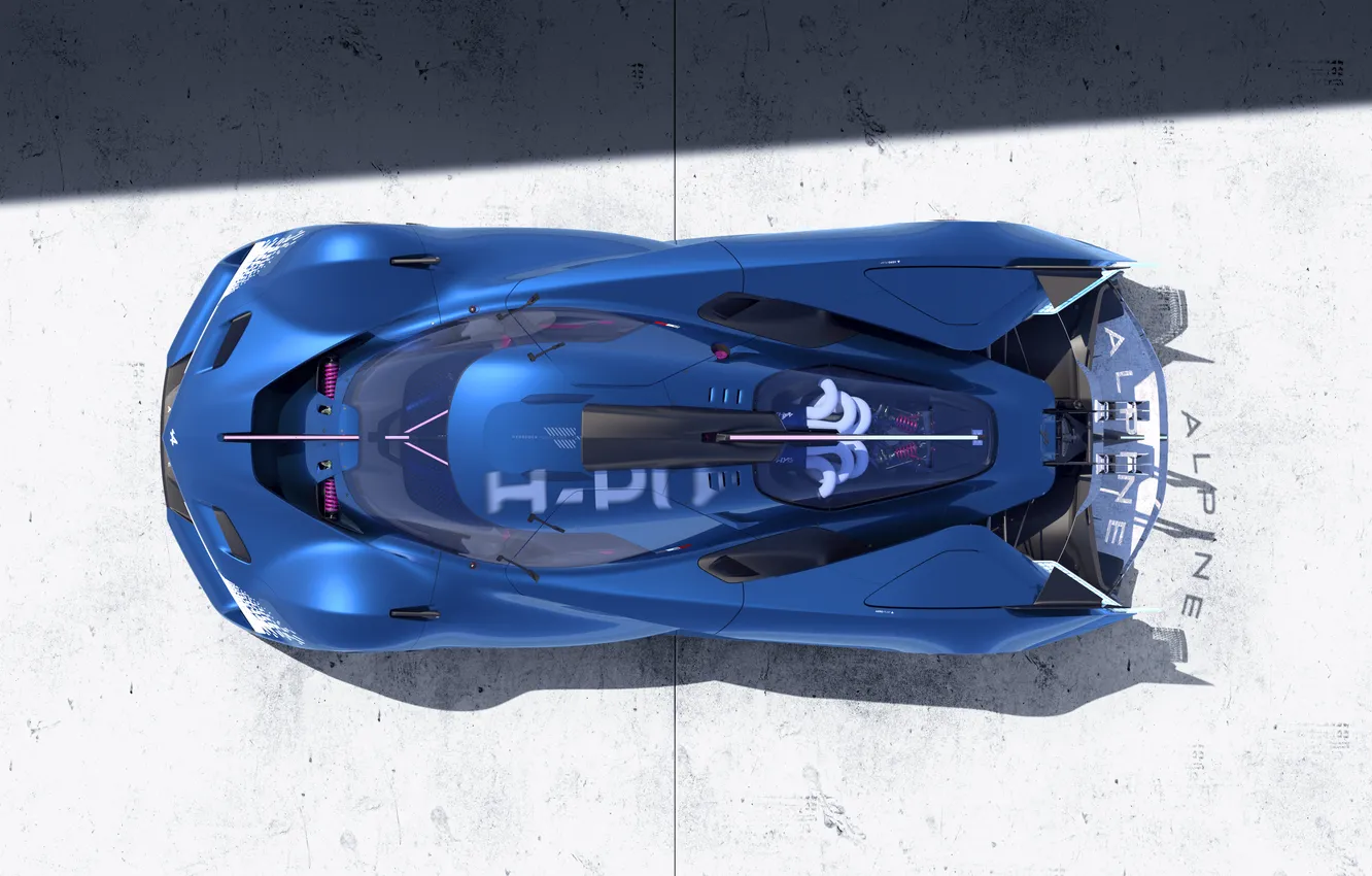 Photo wallpaper the concept car, hybrid, hypercar, Alpine, alpenglow, hydrogen, hydrogen, 2024