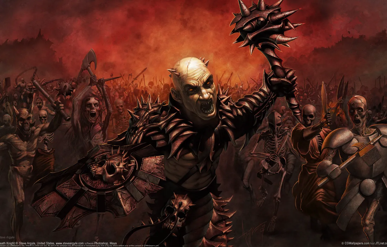 Photo wallpaper Army, Demons, CG Wallpapers, Death Knight, Steve Argyle, Death Knight