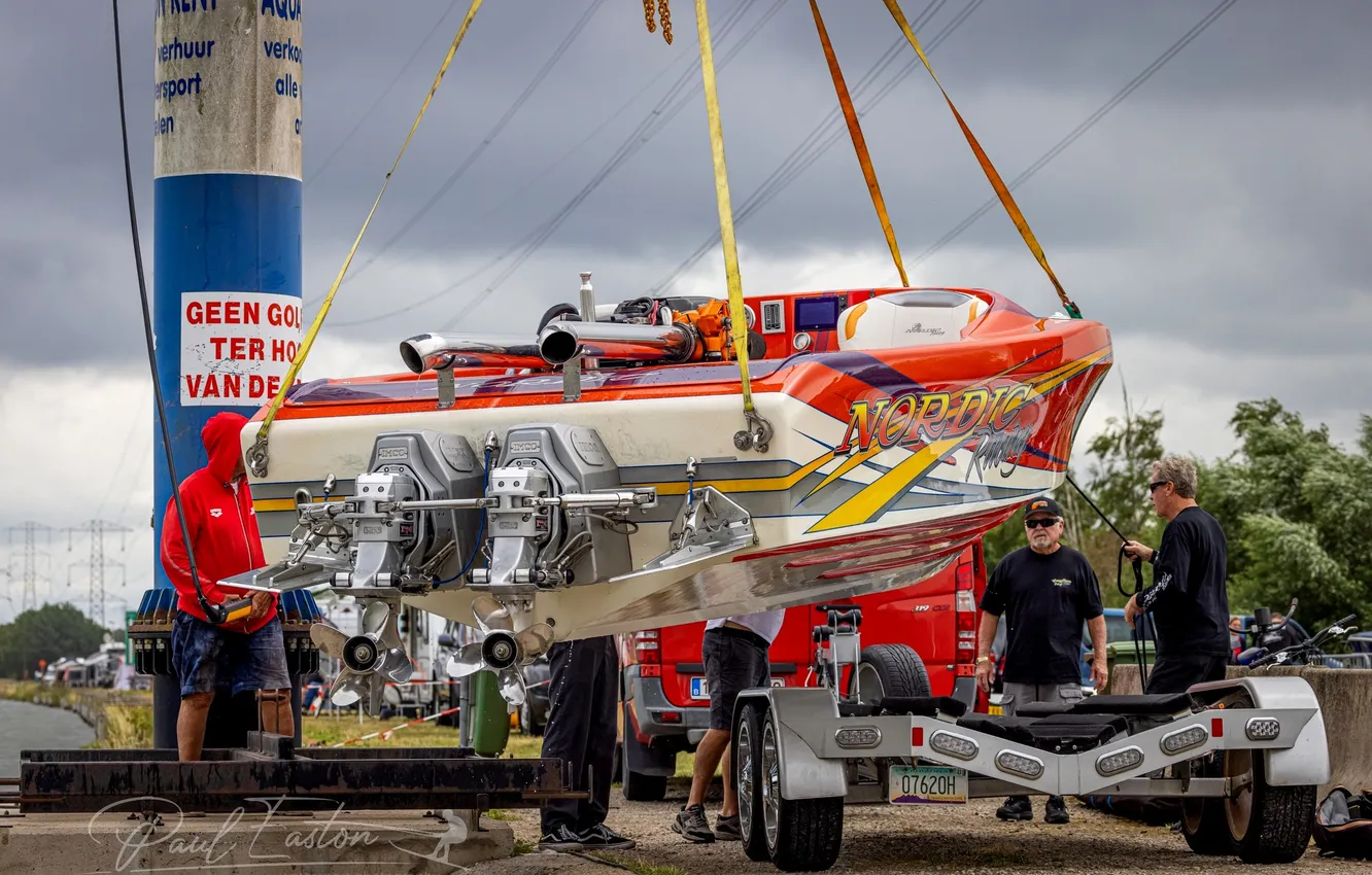 Photo wallpaper race, boat, speed