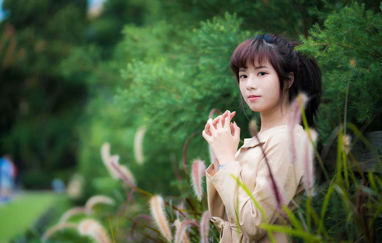 Photo wallpaper girl, Asian, cutie