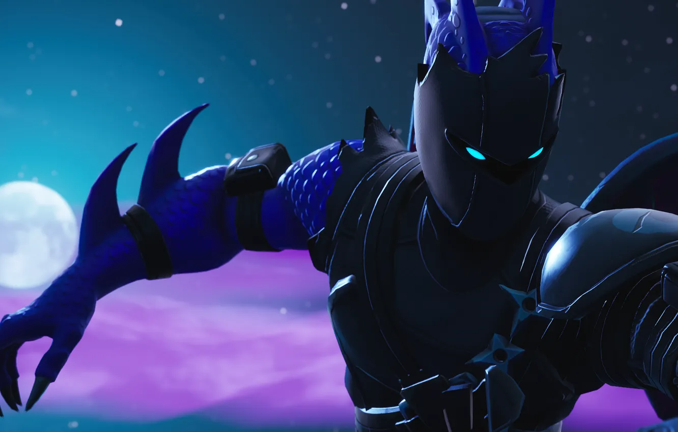 Photo wallpaper stars, night, the game, mask, game, protective suit, Hybrid, characters