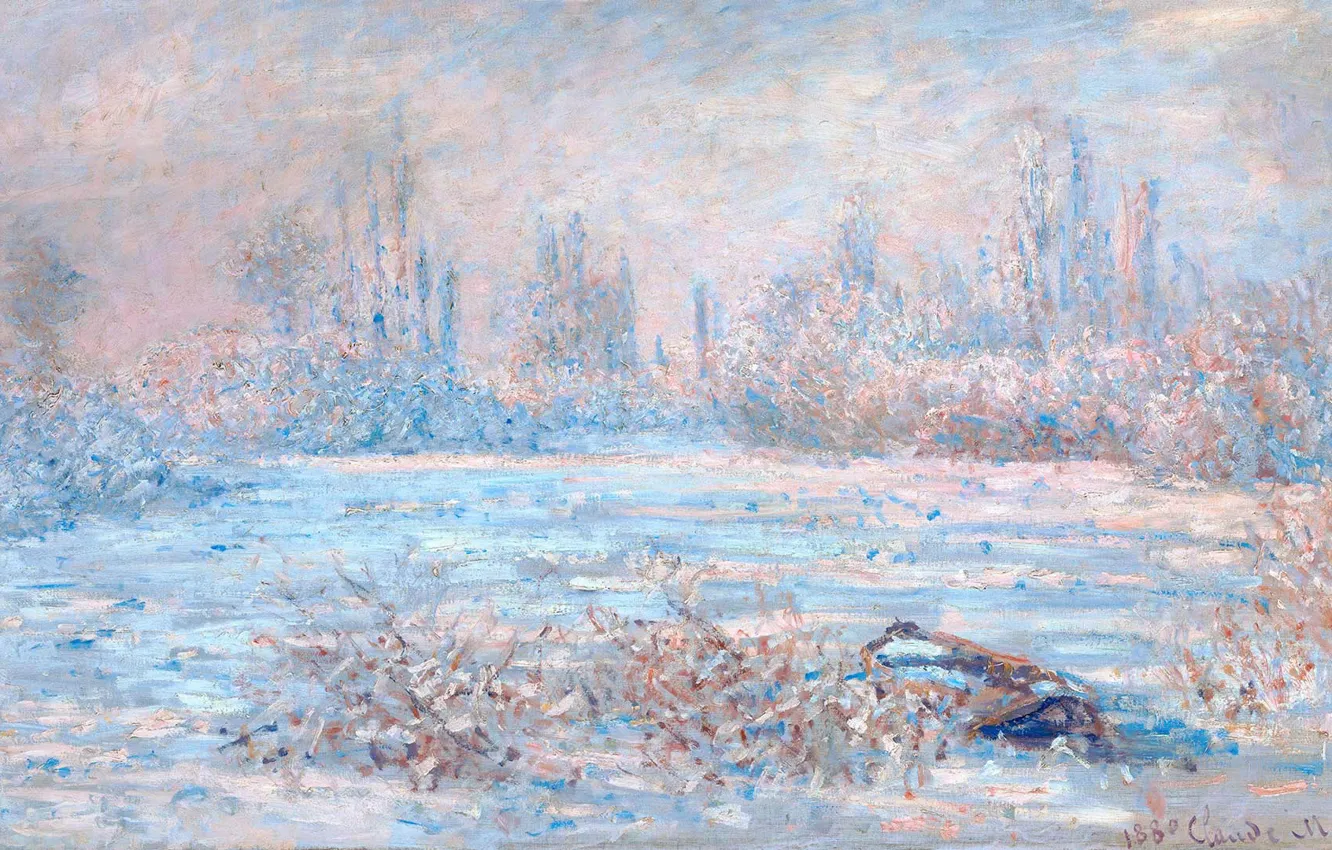 Photo wallpaper landscape, picture, Claude Monet, Claude Monet, Le IVR