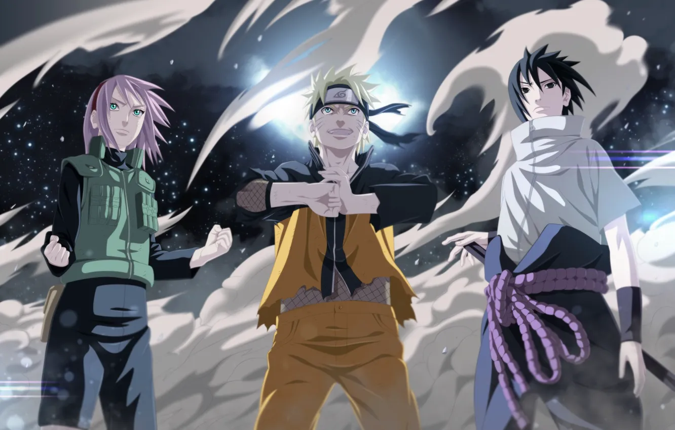 Photo wallpaper Sakura, Sasuke, Sasuke, Naruto, Naruto, Sakura