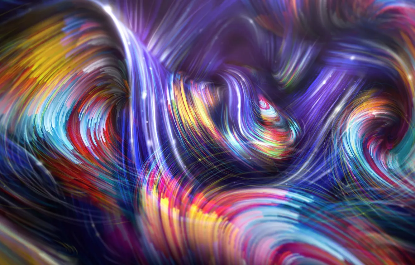 Photo wallpaper line, pattern, paint, fractal