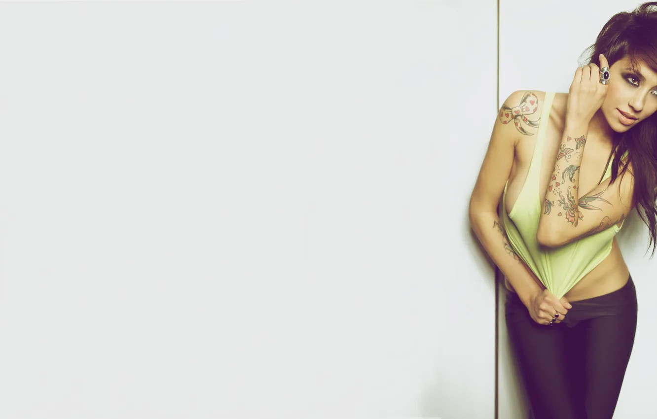 Photo wallpaper girl, model, tattoo, Alie Laius