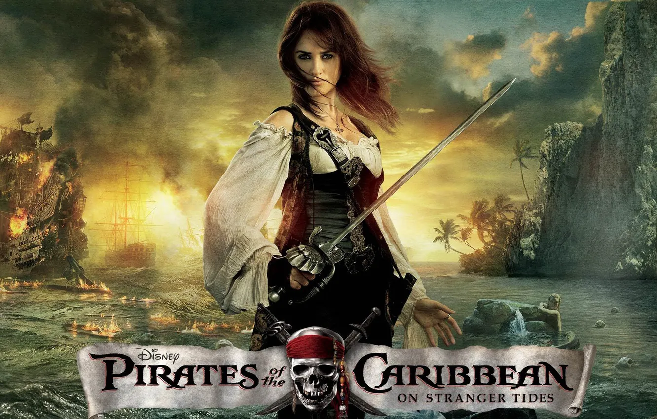 Photo wallpaper Angelica, pirates of the caribbean on stranger tides, Penelope Cruz