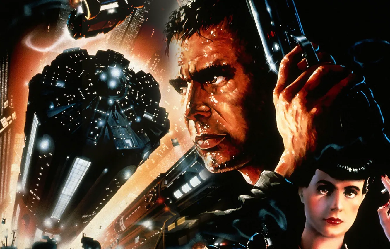 Photo wallpaper Harrison Ford, Harrison Ford, Blade Runner, Blade runner, Sean Young, Sean Young