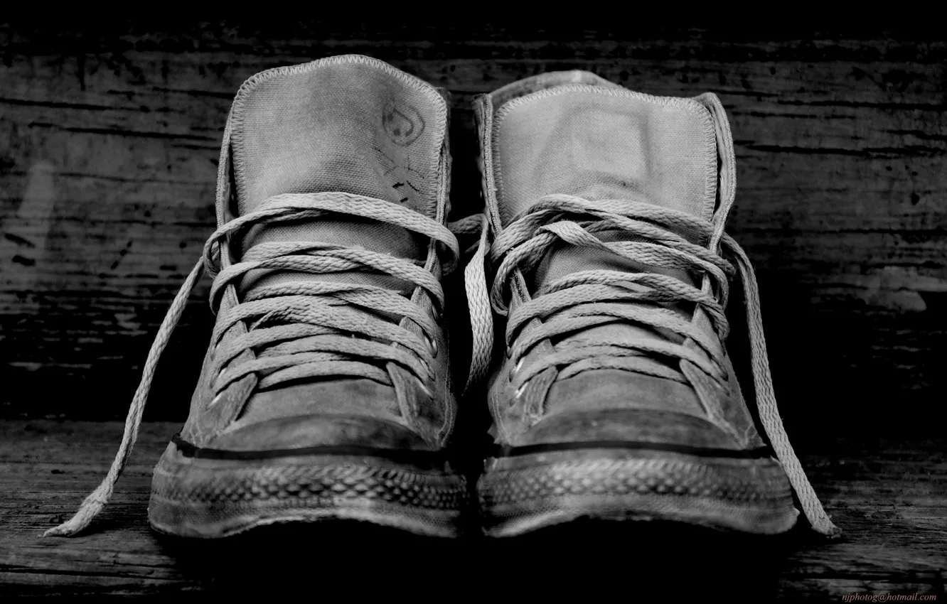 Photo wallpaper shoes, Converse, laces