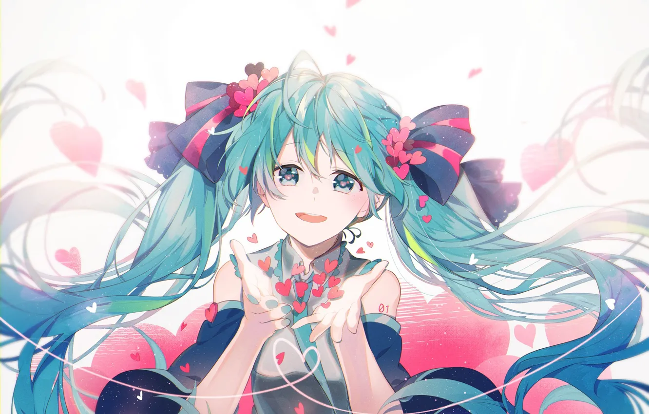 Photo wallpaper art, girl, Vocaloid, Hatsune Miku