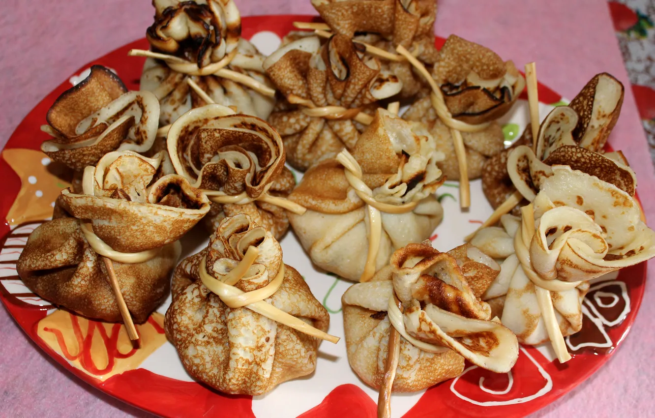 Photo wallpaper photo, food, plate, pancakes, cakes