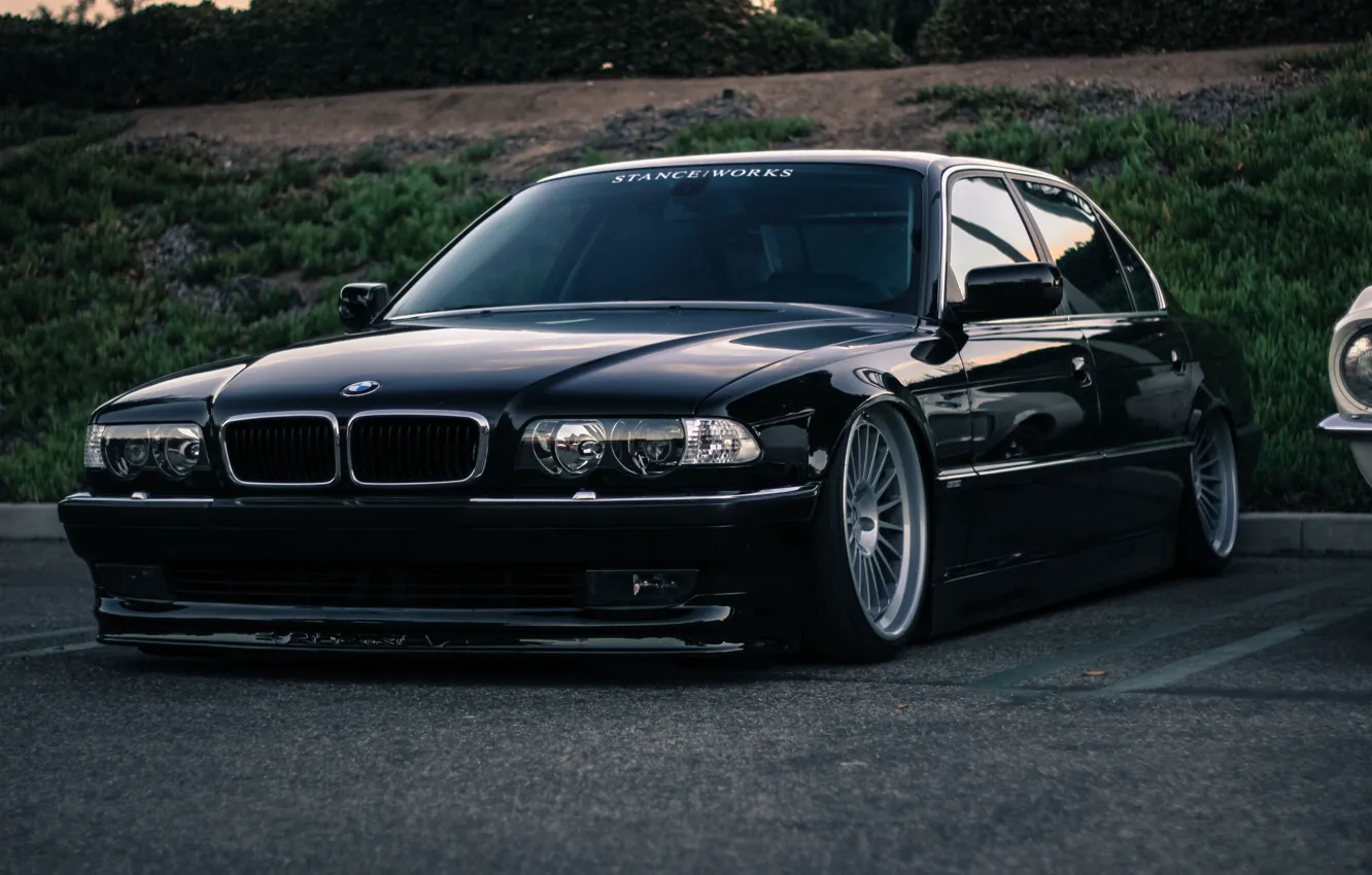 Photo wallpaper BMW, e38, stance, 7 series