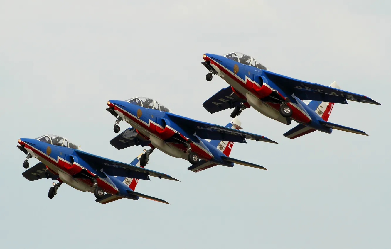 Photo wallpaper attack, jet, Dornier, easy, Alpha Jet, Patrouille de France