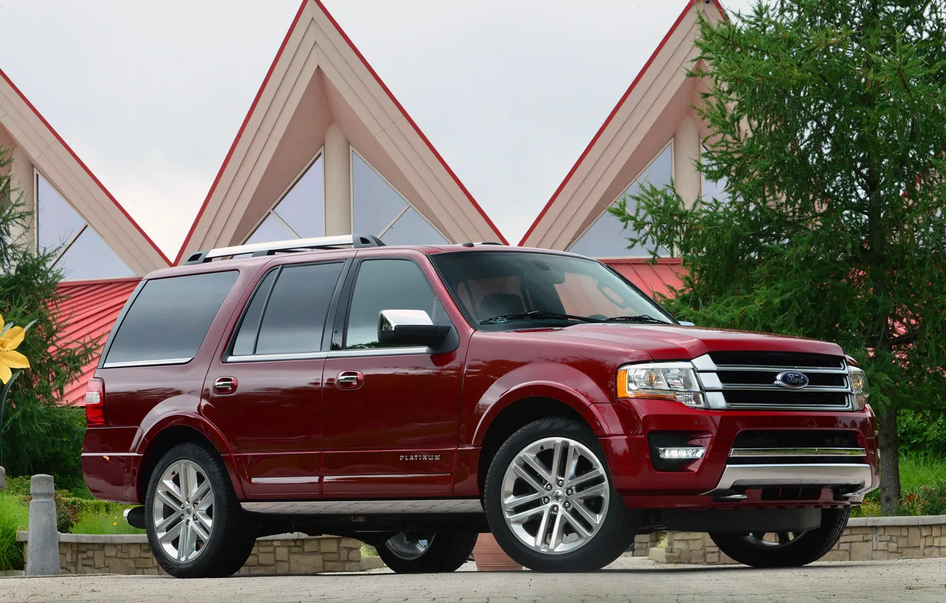 Photo wallpaper Ford, Red, Expedition, Platinum