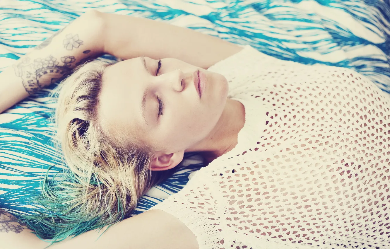 Photo wallpaper water, girl, background