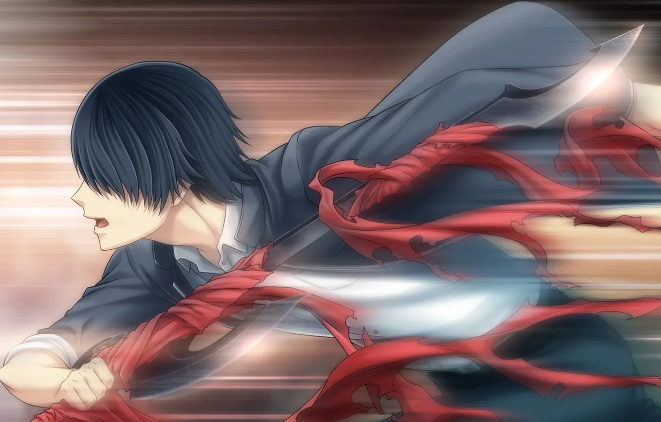 Photo wallpaper weapons, sword, fabric, guy, Tokyo Babel, Tendou Setsuna