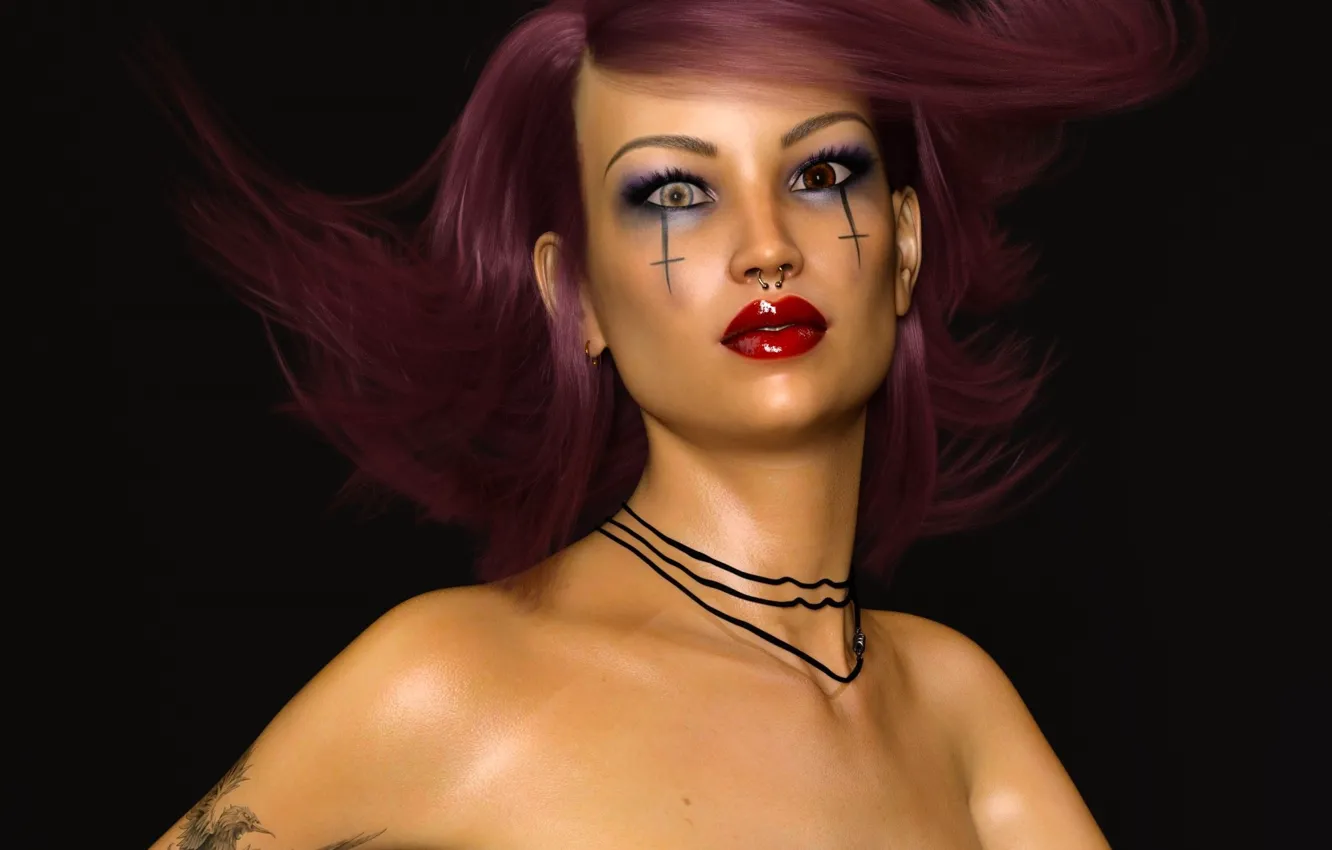 Photo wallpaper look, girl, background