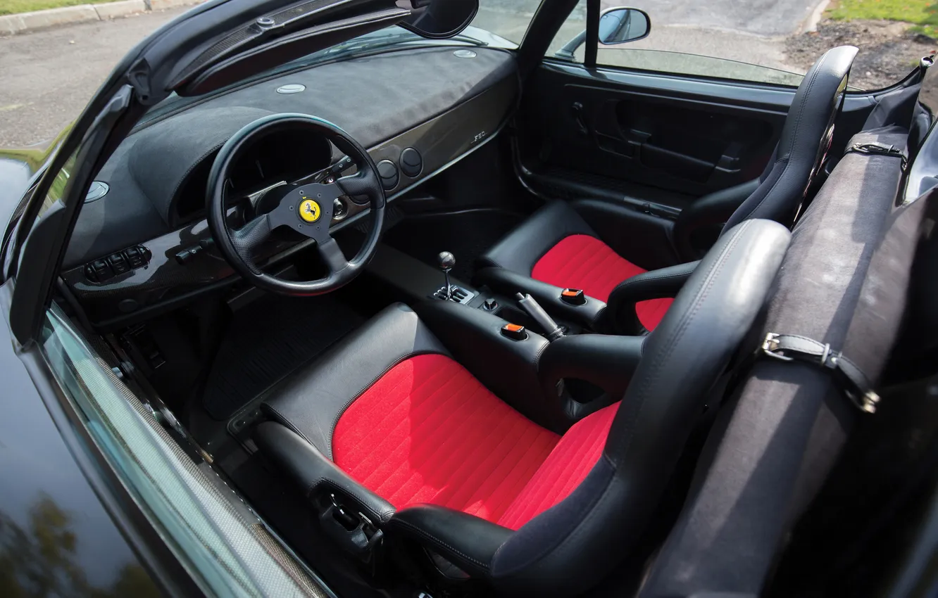 Photo wallpaper interior, Ferrari, sports car, convertible, 1995, F50, Ferrari F50