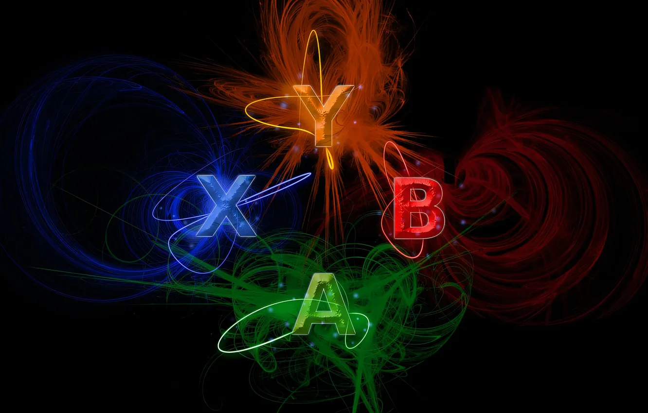 Photo wallpaper abstraction, letters, Xbox