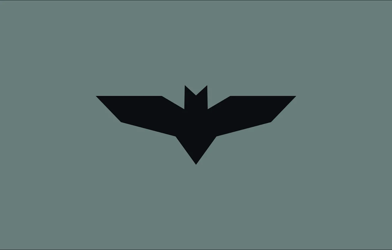 Photo wallpaper logo, Batman, minimalism, bat, Justice League