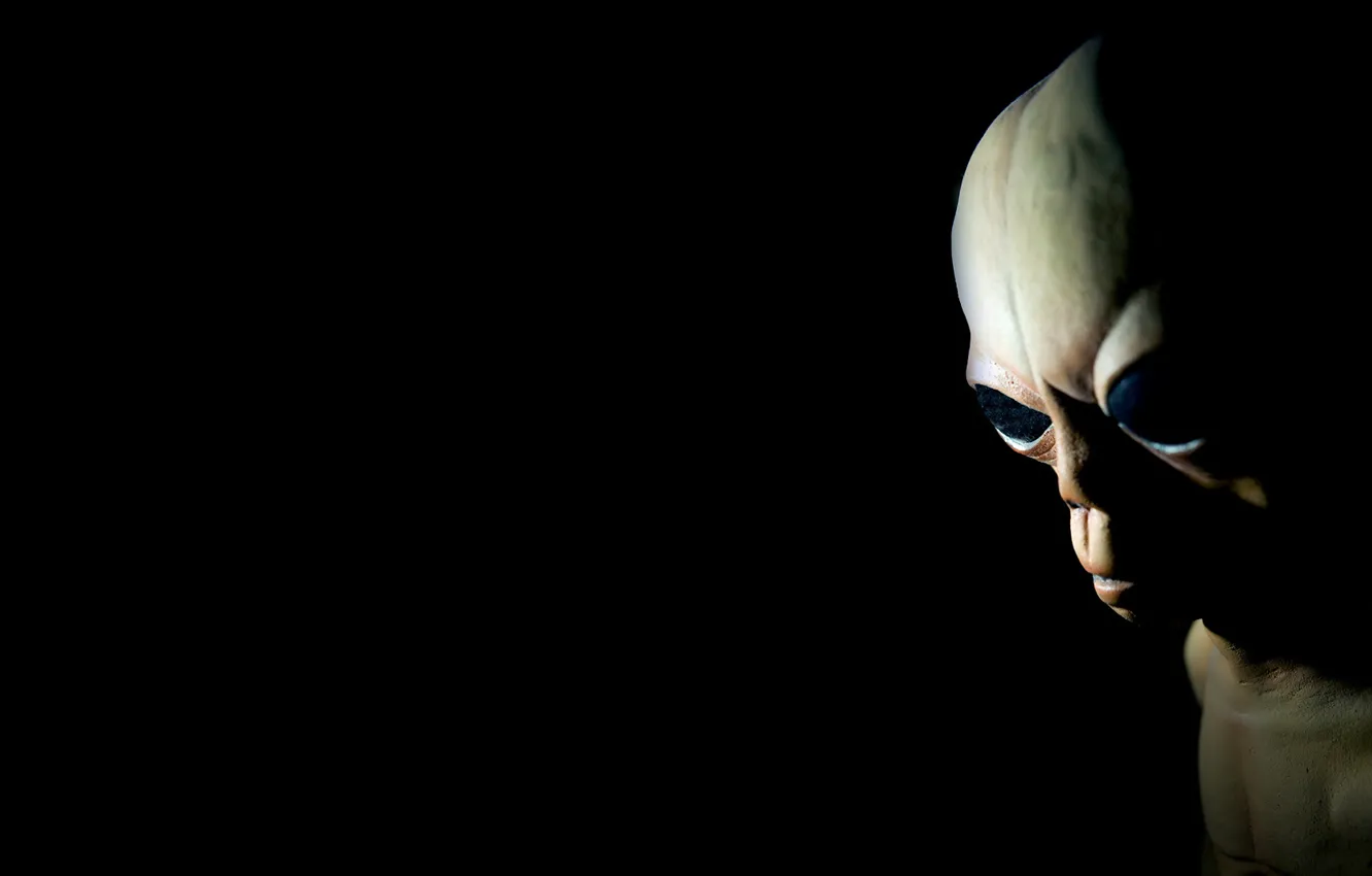 Photo wallpaper background, black, alien, humanoid