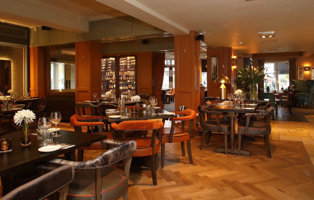 Photo wallpaper design, style, London, interior, bar, restaurant, Great Britain, pub